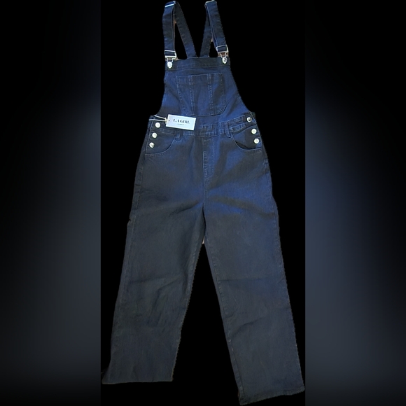 L.A Girl Los Angeles Black Denim Overalls - Women, (Multiple) NWT - Picture 3 of 4